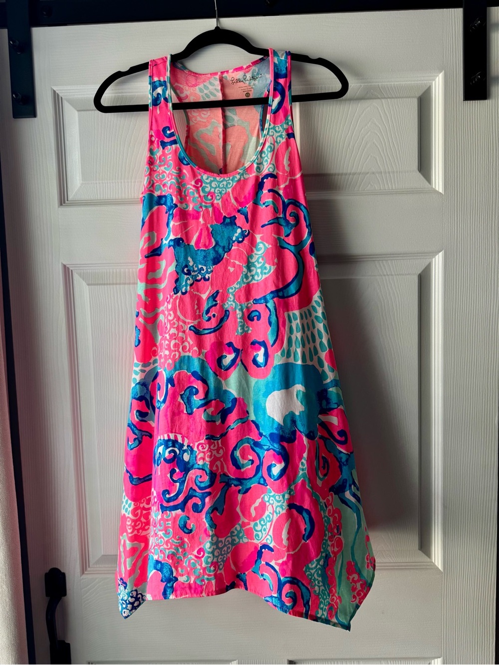 Lilly Pulitzer Melle Dress XS Coral Reef Im So Jelly Pink Blue